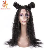 

Cheap black long curly synthetic hair wig lace front wigs synthetic hair manufacture