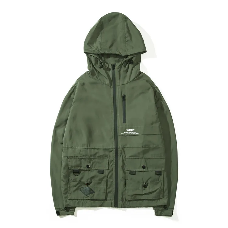 

2019 hot clothing men's bomber jacket hoodie windbreaker jacket army black thin pure print men's jackets coats xx, Black,army green,navy blue
