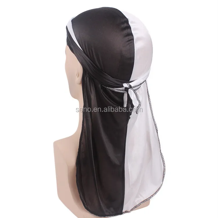 Wholesale Silk Head Scarf Twill Silk Head Wrap Satin Printed Hair Durag