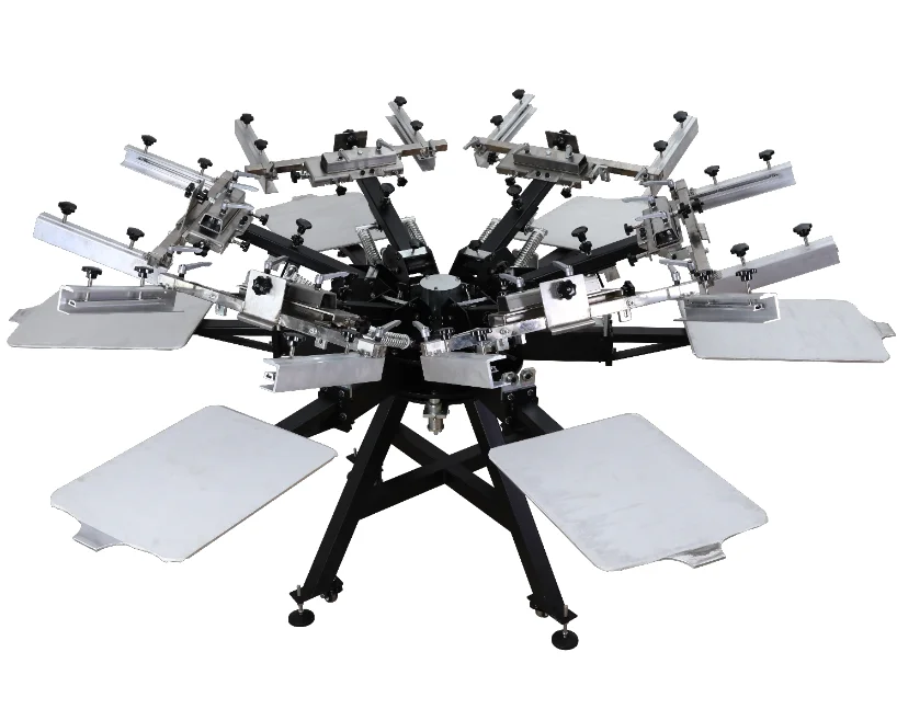 product 6 color combo full complete kits silk screen printing machine for garment factory printing cloth textile-8