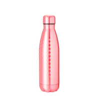 

2019 New Wholesale 500ml rose gold Hammer stainless steel insulated vacuun water bottle thermos flask cola shape thermal bottle