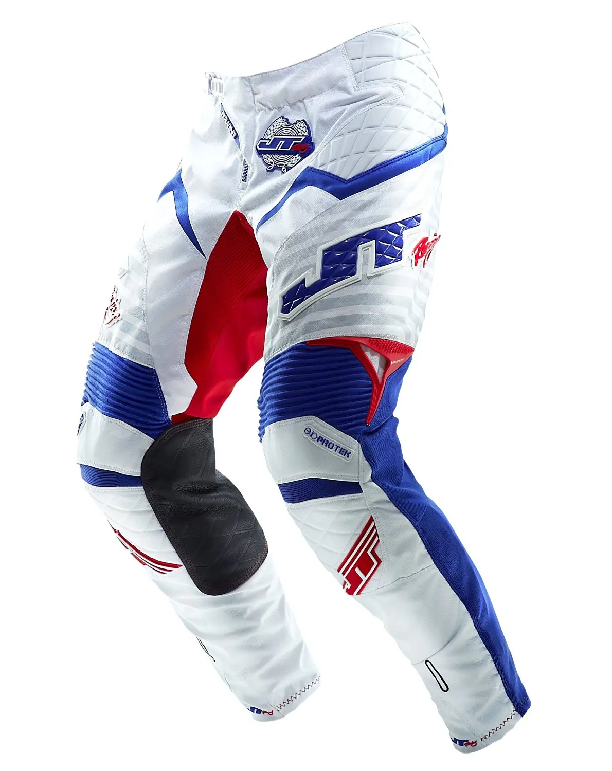 red white and blue dirt bike gear