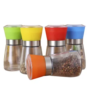 Image of 2019 Amazon Hot Sale New Product Kitchen Appliance 180ml PP Stainless Steel Top Manual Glass Pepper/mixer Grinder