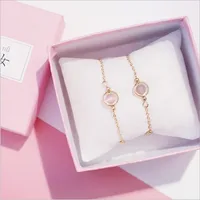 

Wholesale Zinc Alloy Gold Chain Beaded Bracelet Girls Women's Jewelry