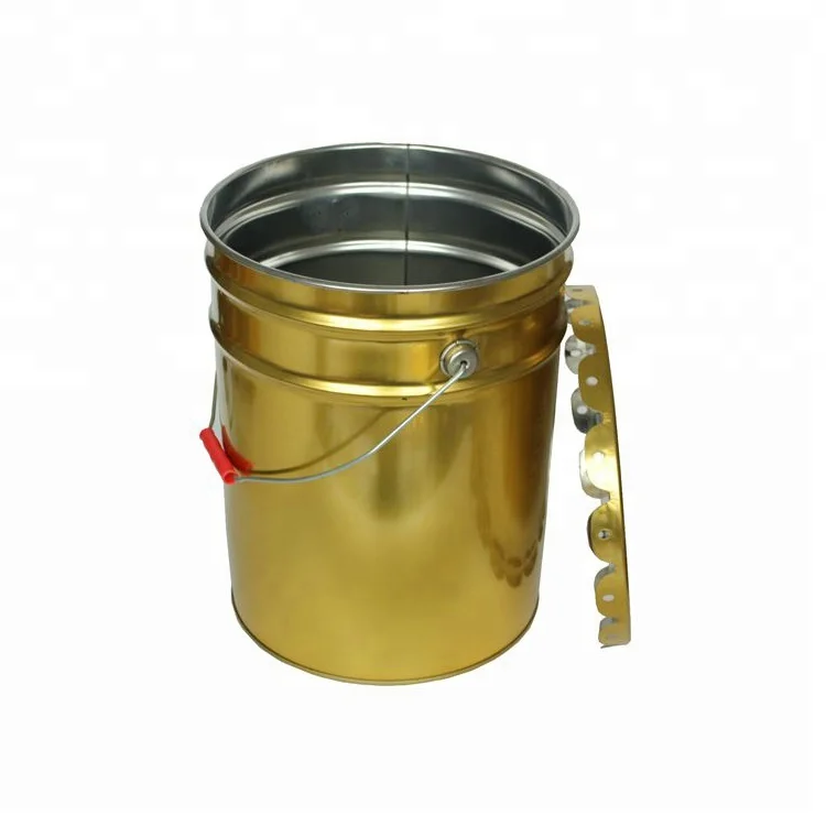 
UN approved metal custom chemical paint pail 5 gallon 10 liter 18 liter pail bucket with lever lock ring lid 