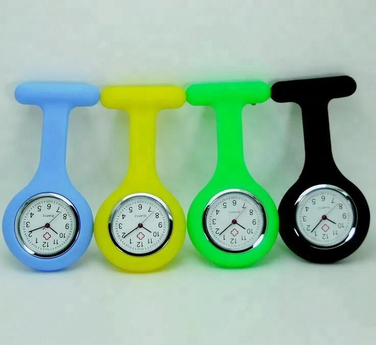 Silicone Round Hanging Pin Nurse Watch
