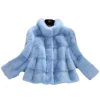 

Vintage fluffy faux fur coat women Short furry fake fur winter outerwear autumn casual party overcoat Y10884