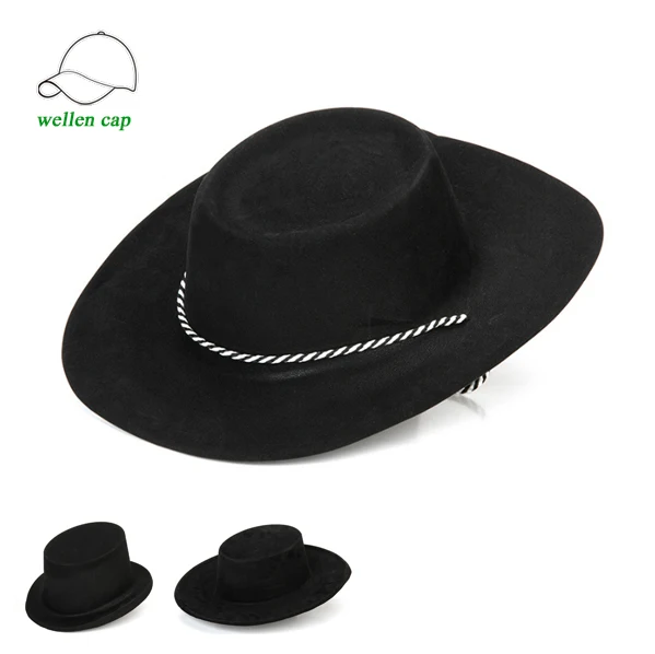 black party top hats