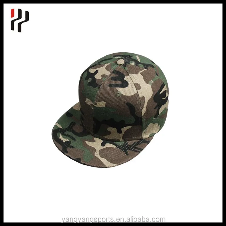 short brim camo hat