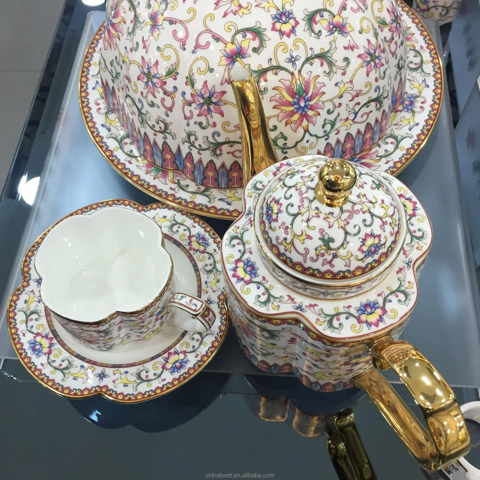 Flower Decor Wedding Ceramic Dinnerware Sets Bone China