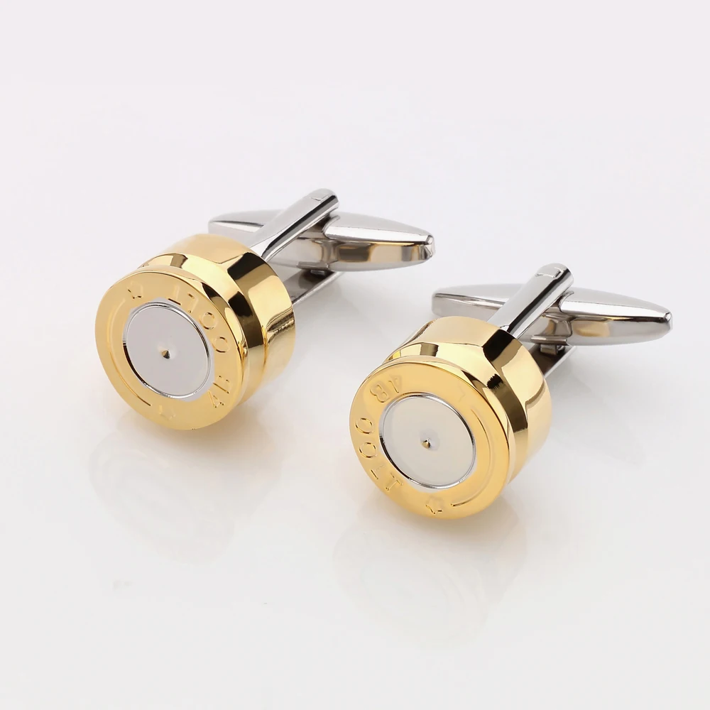 

OB Jewelry-The Newest Round Shaped Antique Cufflinks Bulk Price 24K Gold Cufflinks From China