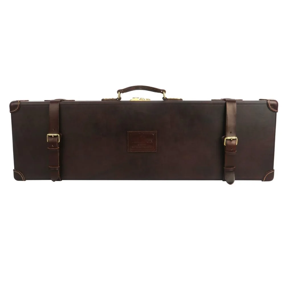 

Tourbon luxury top grain genuine leather gun case, Customized color
