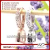 XD C766 925 sterling silver big oval clasp jewelry pinch bails