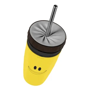 Image of Bottle French Coverless Twist Cup Sippy Cup Portable Creative Plastic Cup Insertable Straw Lovely Creative Water Bottles