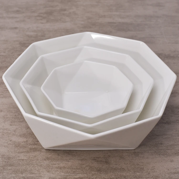 White geometrical shape all sizes wedding unique soup bowls fruit bowl for sale .jpg
