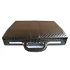 hard sided wood high security code lock black leather briefcase china factory