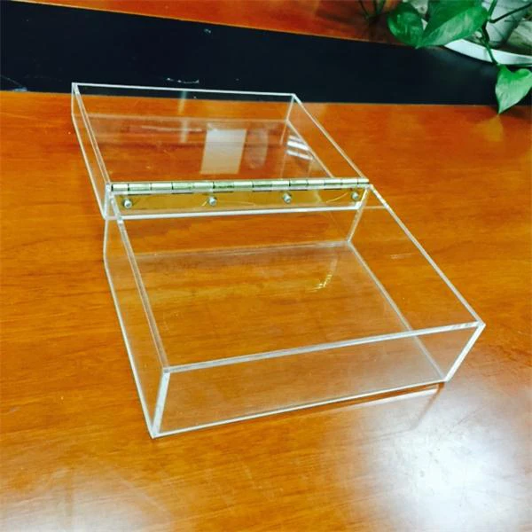 Clear Acrylic Rectangle Storage Box With Sliding Cover Lid Buy