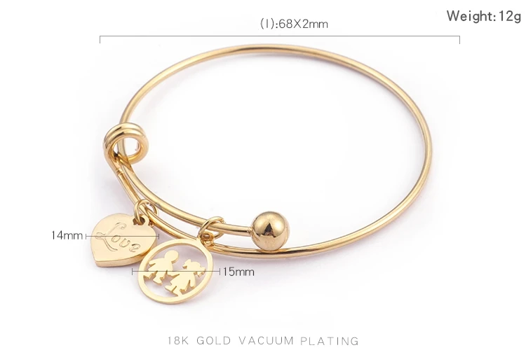 Wholesale custom logo name unisex jewelry stainless steel metal personalized gold plated initial charm bracelets