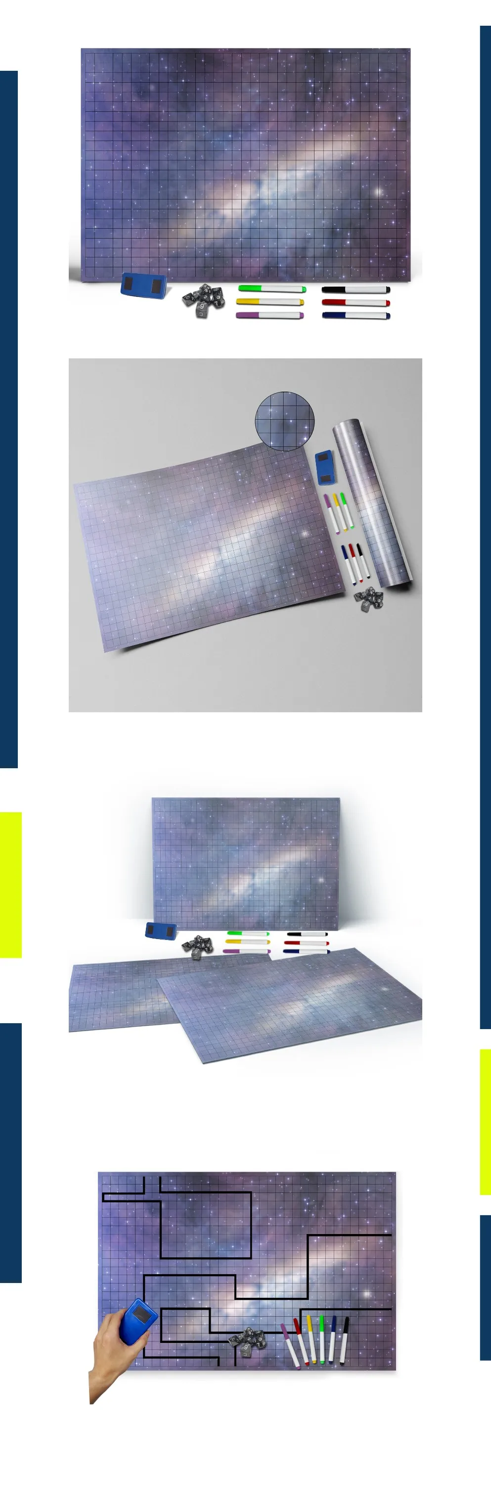 2.31a 1 Premium Dry Erase D&d Battle Map Dungeons And Dragons Grid Map