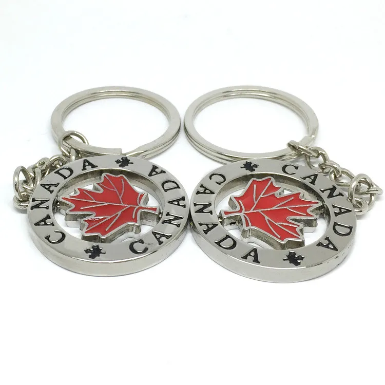 Custom Metal Canada Maple Leaf Keychain,Canada Flag Keychain Buy Flag
