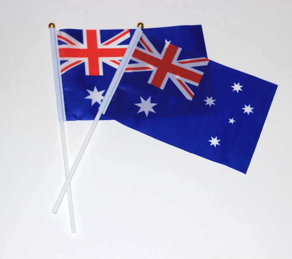 Hand Held Australia Stick Flags Banners Australian National Flag On ...