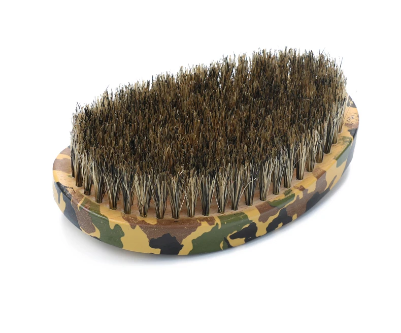 
Top Selling Military Green Color 360 Curve Military Green Curve Wave Beard Boar Brush 