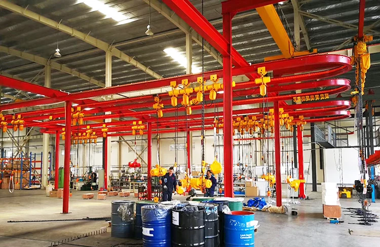 Factory price 1phase 220V or 3 phase 380V-460V motorized trolley type small electric chain hoist single or double speed for sale