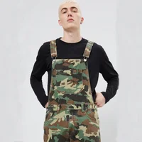 

New men Overalls hot sale pants Biker jeans Slim Jumpsuits pocket Camouflage HIP HOP male cargo wear jogging fashion pants