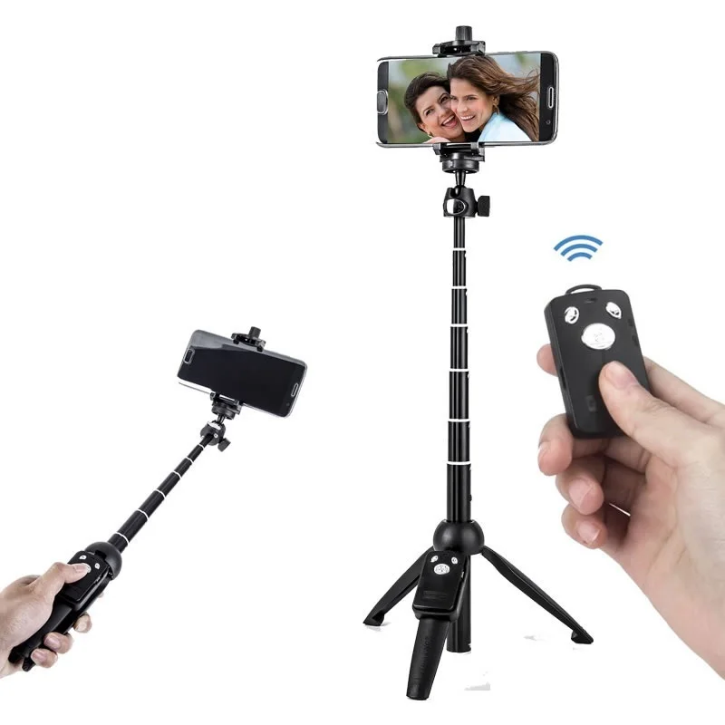 

YUNTENG 9928 Foldable Camera Tripod Selfie Stick with Bluetooth Remote Shutter for Mobile Phones, Black