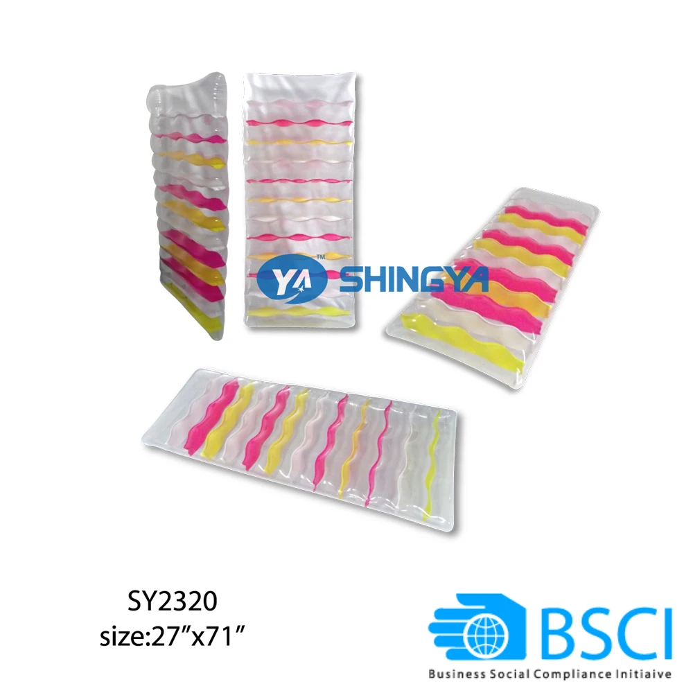 
BSCI factory made pvc inflatable swim pool mattress water floating bed air mattress 