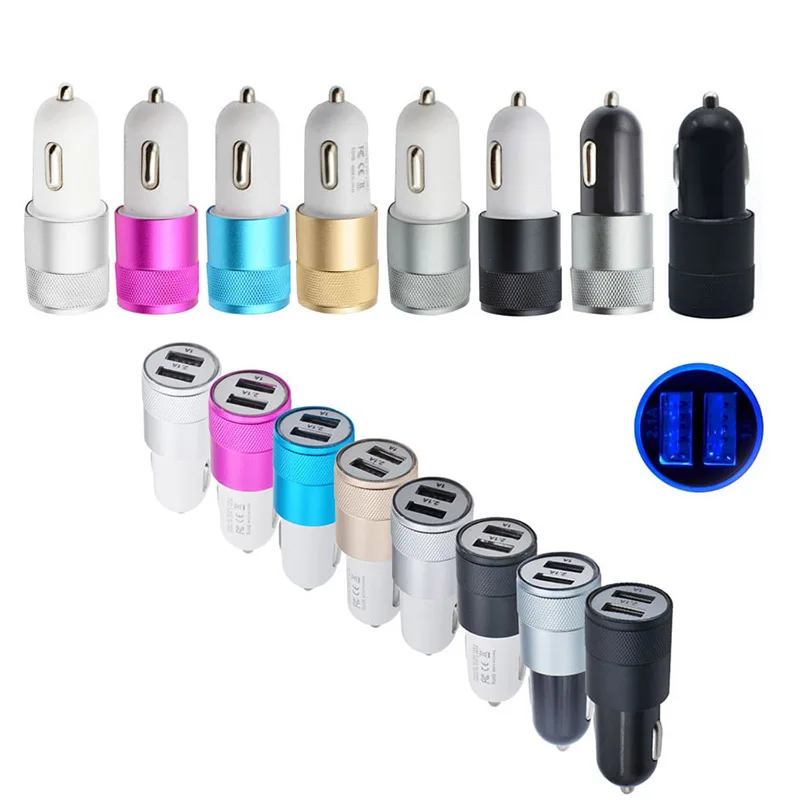 Car Charger Usb Adapter Mini Dual Usb 2port 12v Universal In Car