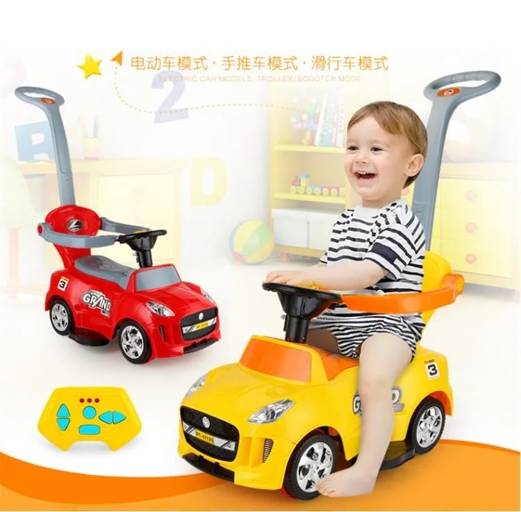 2.4g Remote Control Baby Ride On Car Hand Push Sliding Carriage For