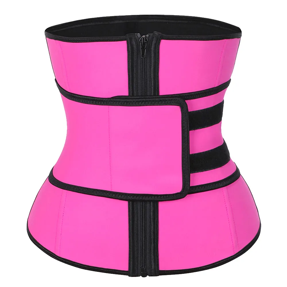 Sauna Sweat Waist Cincher Zipper Corsets Hot Body Shaper Abdominal Slimming Belt Tummy Trimmer Shapewear