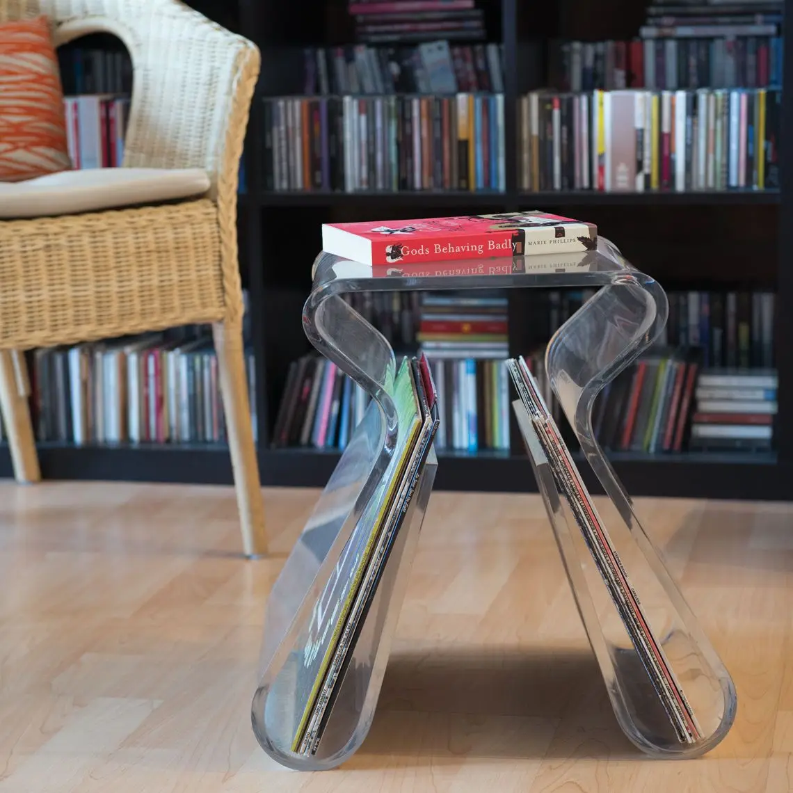 Plexiwood Modern Transparent Acrylic Stool Side Table Magazine Rack Buy Stool Side Table
