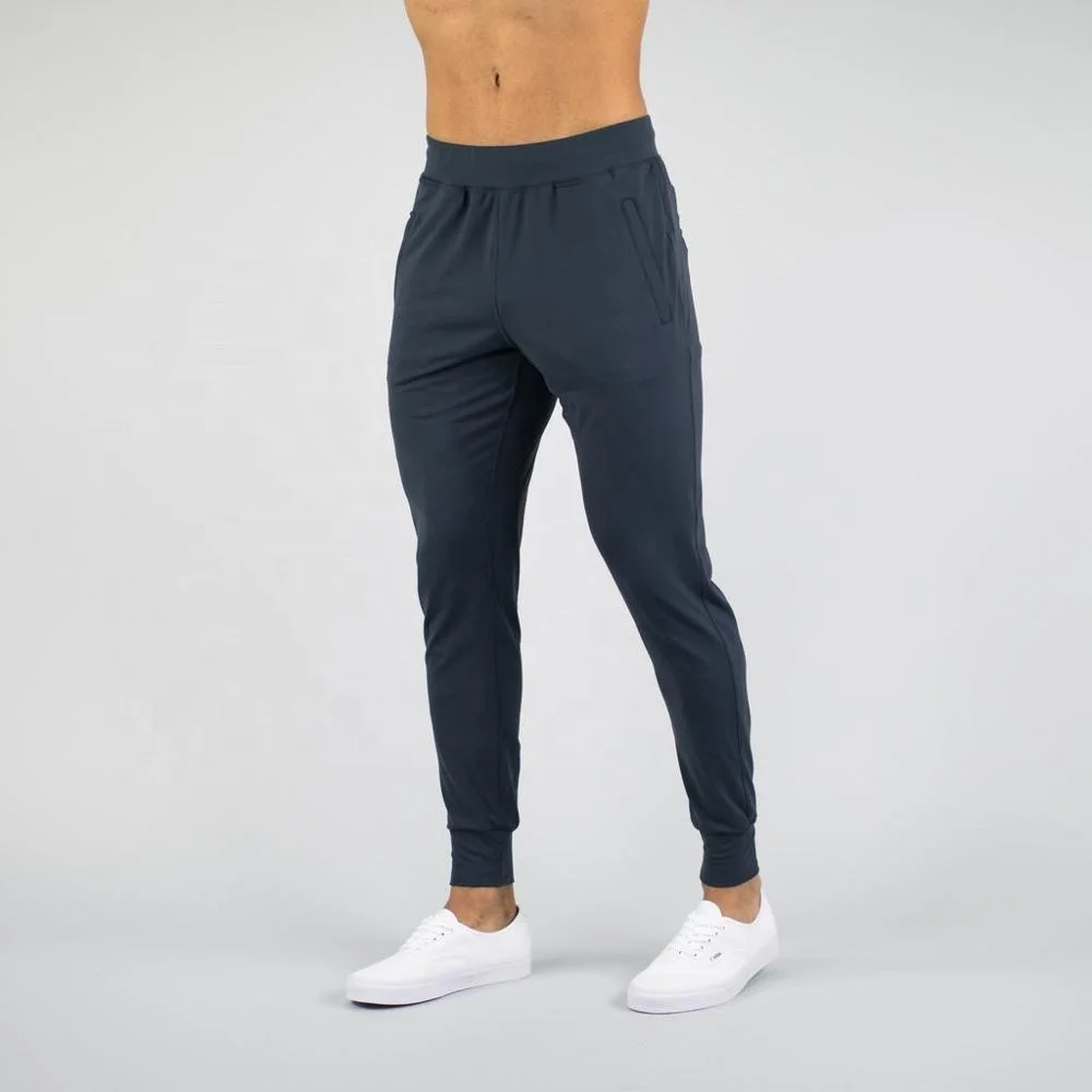 

dark black mens track pants 4-way stretch tapered fit nylon spandex track pants custom wholesale joggers, Multi color optional