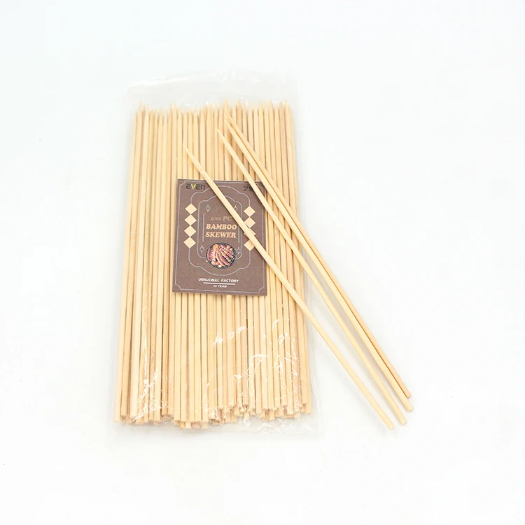 

Manufacture Food Grade Natural Round Bamboo Skewers Decorative For Barbecue