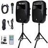 enceinte bluetooth puissant 150W 1000 Watts 2 Way rechargeable powered PA 12 inch dj sound system speakers box
