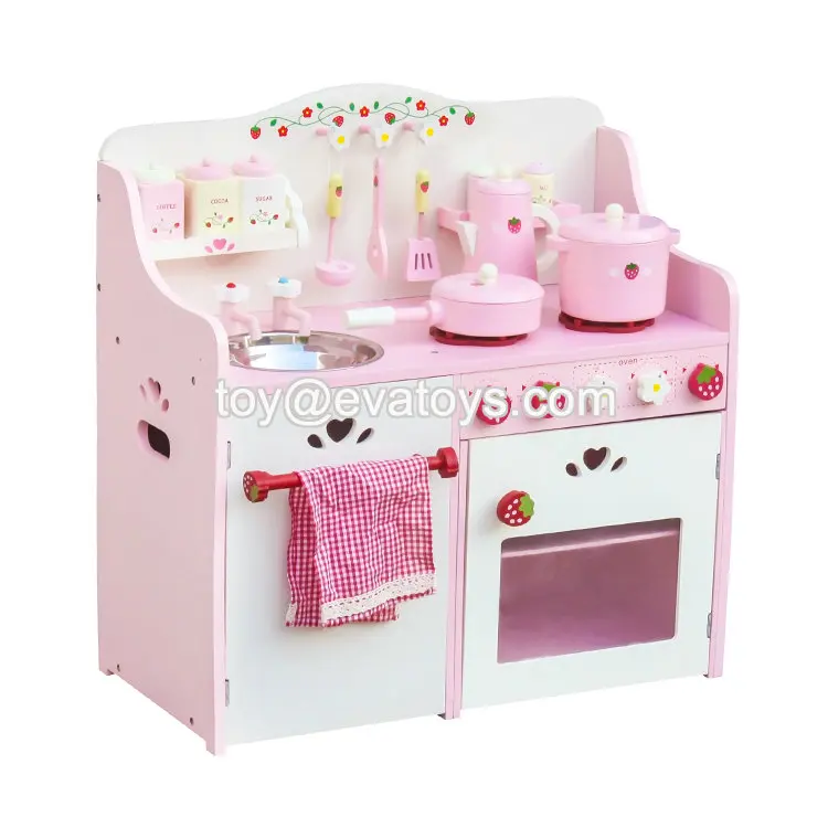 pink toy kitchen set