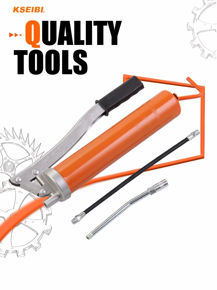 Kseibi 211335 Heavy Duty 400cc High Pressure Hand Grease Gun For