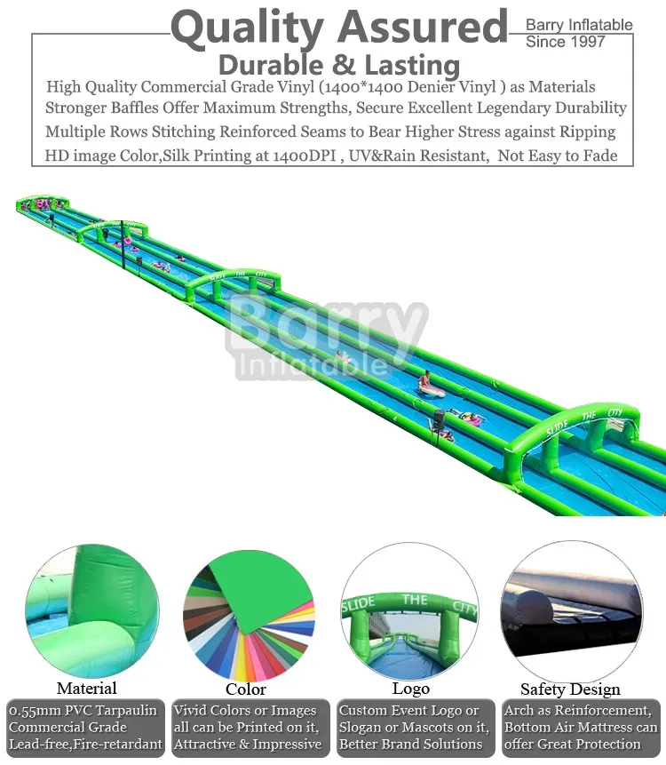 Guangzhou Barry Inflatables,EXTRA long water slide manufacturer,Guangzhou factory