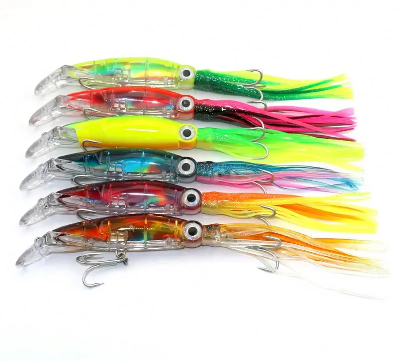 

hard Plastic octopus 14cm 40g fishing lure isca soft Skirts, 6 available/unpainted/customized