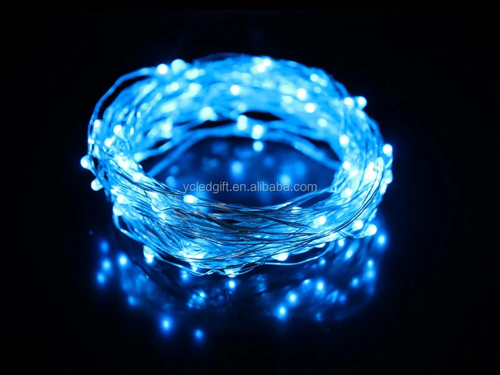 Modern manufacture Christmas fairy lights 3*AA rice silver wire string lights