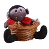 Elegant Shape Fruit Candy Present Storage Halloween Decorative Basket with witch