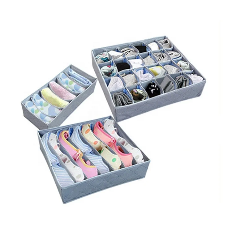 

Ecofriendly Multipurpose Fabric Underwear Divider Storage Bins Drawer, Customized