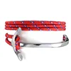 Fashion Multicolor Retro Nautical Rope Bracelets Weave Knot Anchor Bracelet