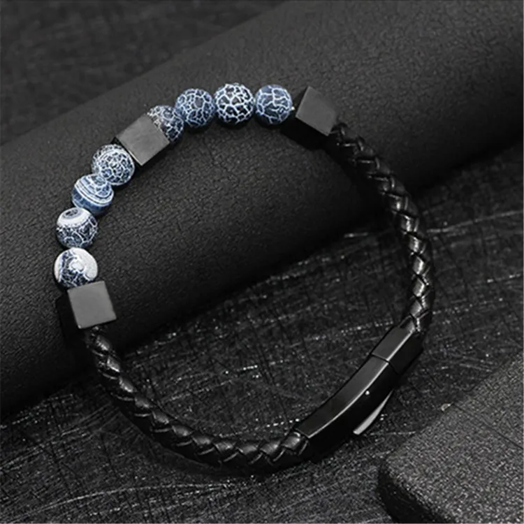 2018 New Arrival Natural Bead Stone With 316 Stainless Steel Buckle And ...