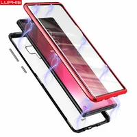 

LUPHIE 360 Degree Full Magnetic Case Cover With Front And Back Tempered Glass Phone Case For iPhone X XS Max XR 8 7 Plus