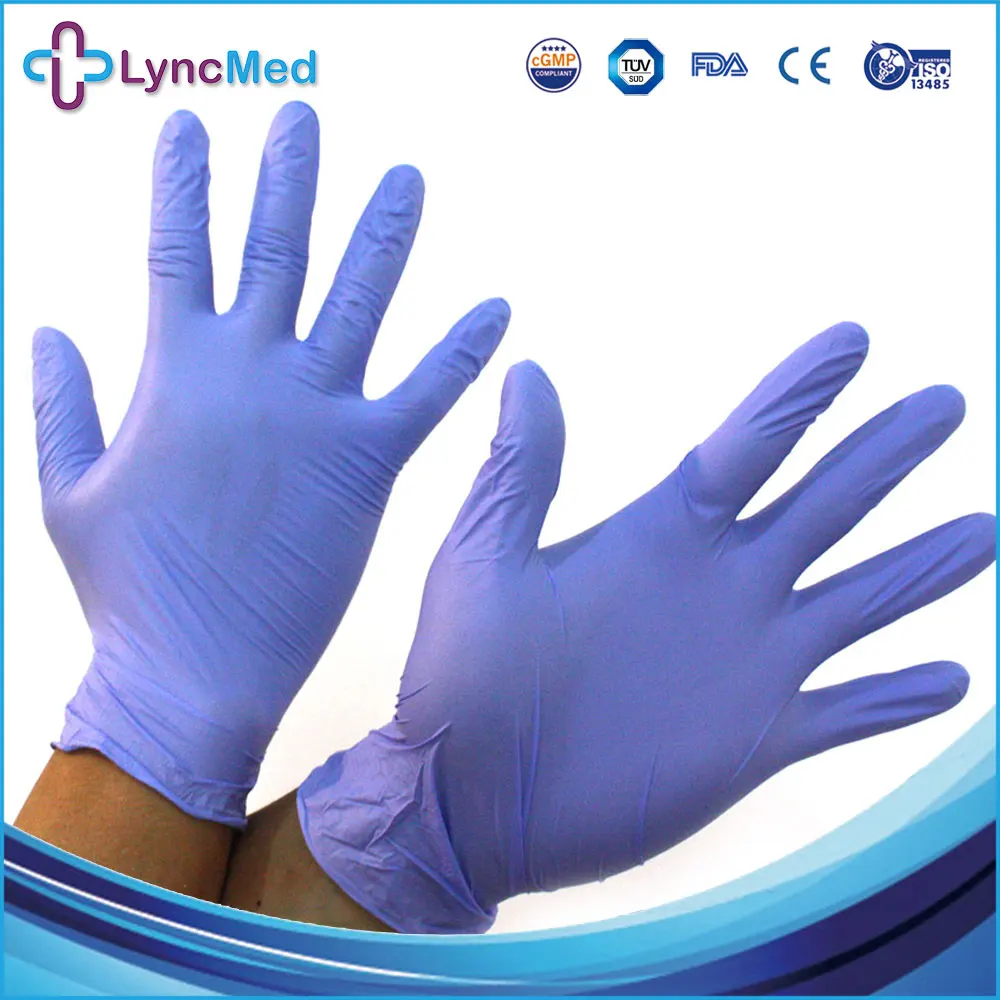 
Cheap powder free disposable nitrile coated exam latex free gloves 