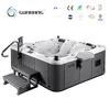 Top qualtity 5 person hrdro massage and freestanding hot tub SPA outdoor with pop-up speakers