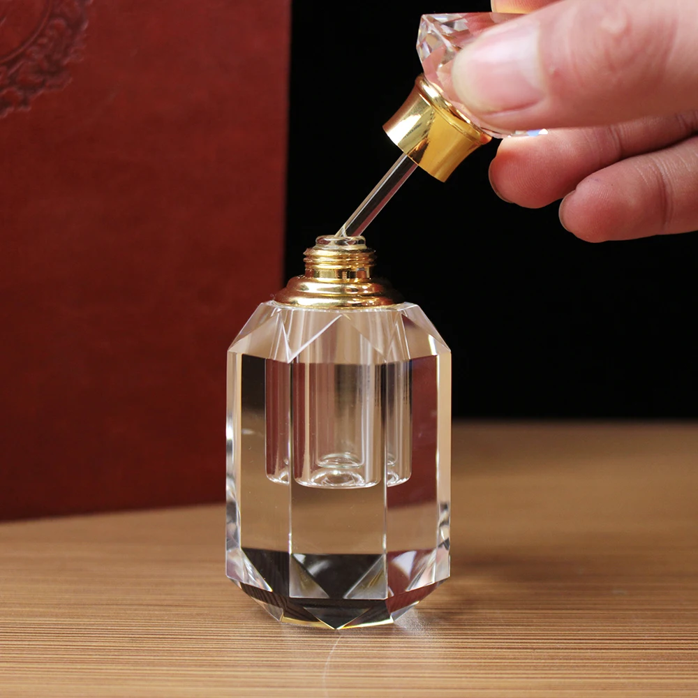 Clear Crystal Design Your Own Perfume Attar Bottle With Glass Stick